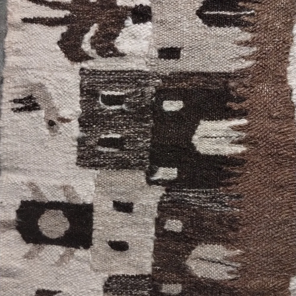 Hand Crafted Brown and Cream Artistic Door Mat